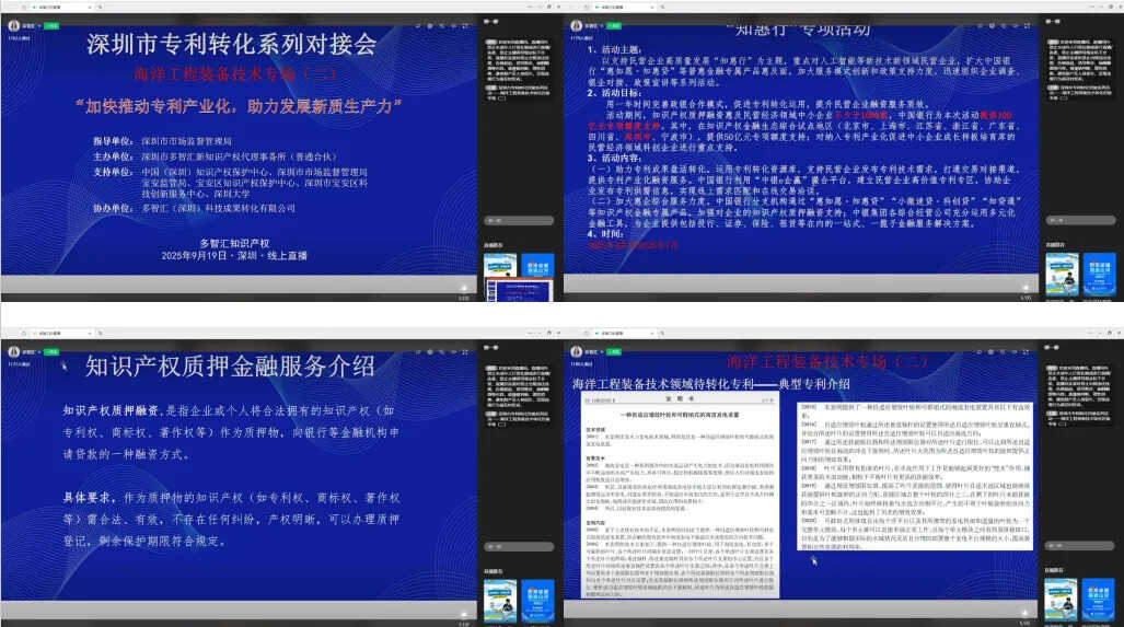 成功举办|2025年深圳市专利转化对接系列活动——海洋工程装备技术专场（二）